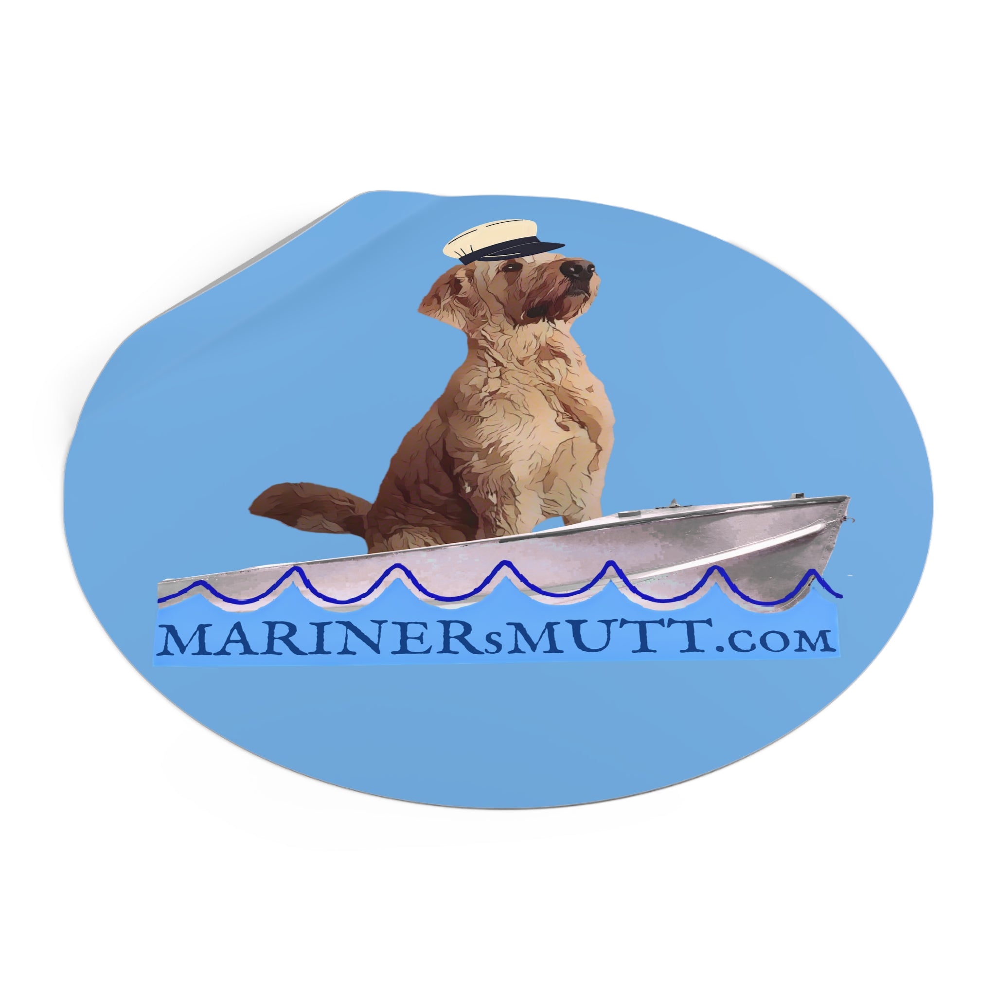 Nautical Dog Vinyl Stickers, Fun Pet Decor, Dog Lover Gift, Outdoorsy Accessories, Boat Themed Stickers, Mariner's Mutt