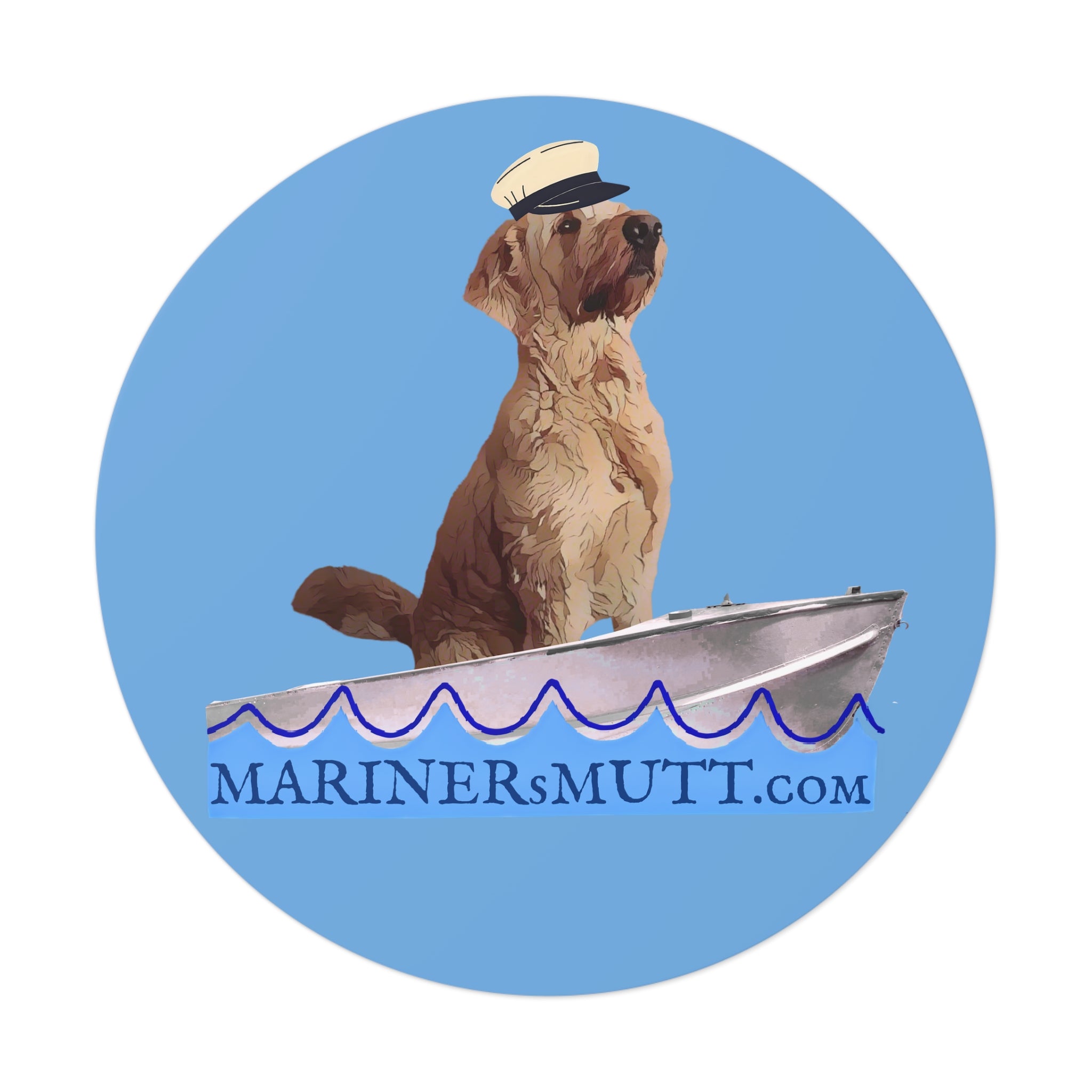 Nautical Dog Vinyl Stickers, Fun Pet Decor, Dog Lover Gift, Outdoorsy Accessories, Boat Themed Stickers, Mariner's Mutt