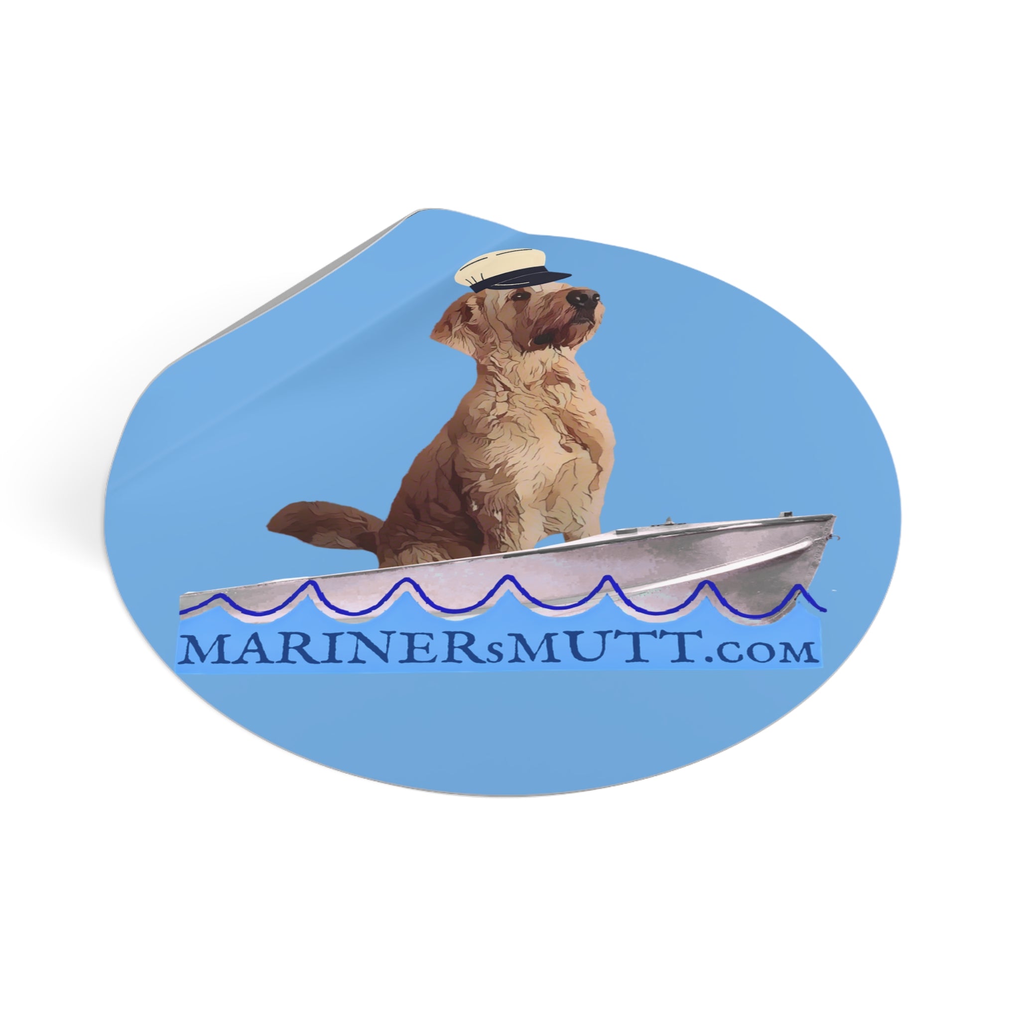 Nautical Dog Vinyl Stickers, Fun Pet Decor, Dog Lover Gift, Outdoorsy Accessories, Boat Themed Stickers, Mariner's Mutt