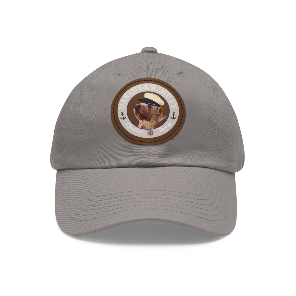 Mariner's Mutt Logo Dad Hat with Leather Patch (Round)