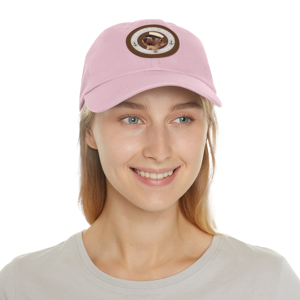 Mariner's Mutt Logo Dad Hat with Leather Patch (Round)