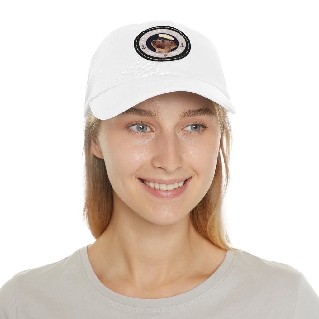 Mariner's Mutt Logo Dad Hat with Leather Patch (Round)