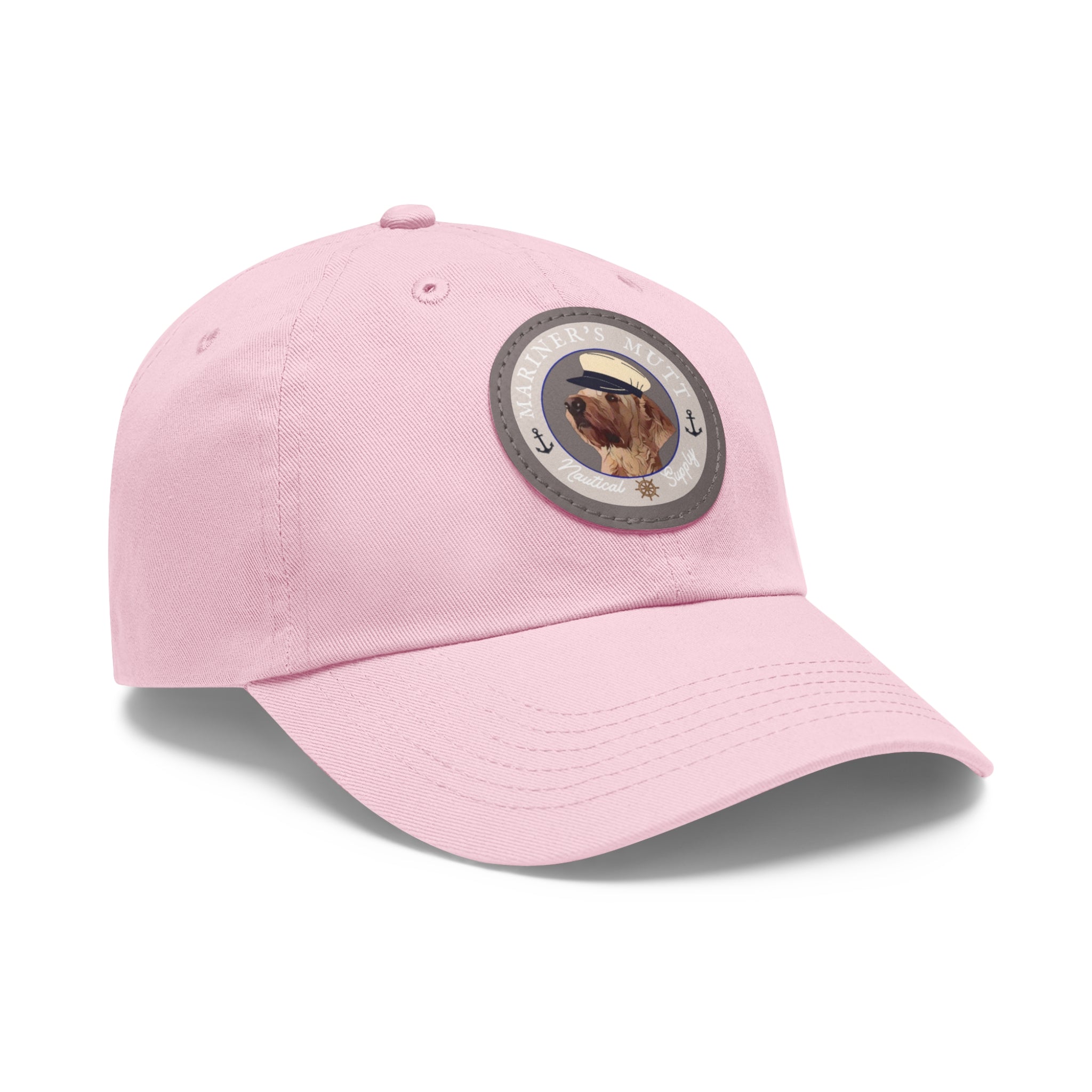 Mariner's Mutt Logo Dad Hat with Leather Patch (Round)