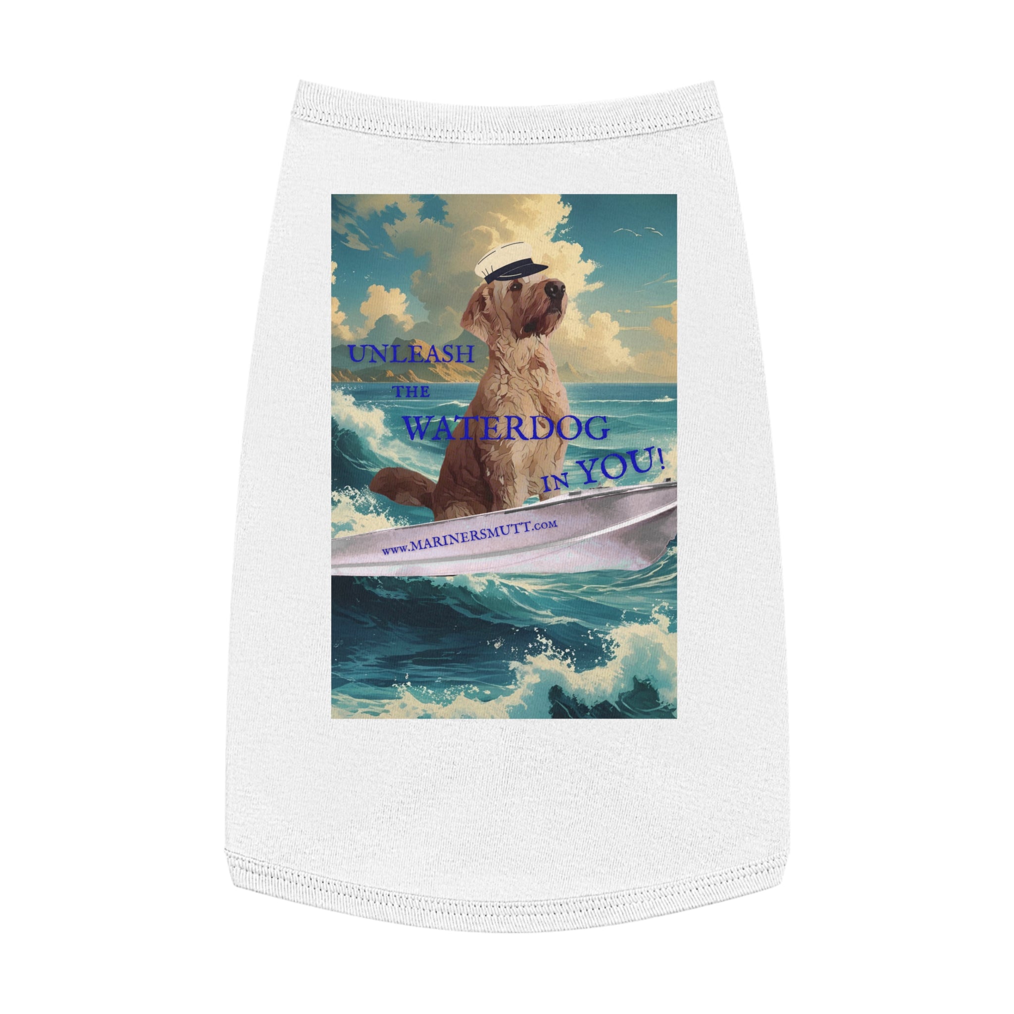 WATERDOG Pet Tank Top, Summer Dog Outfit, Cute Dog Apparel, Beach Pet Clothing, Fun Pet Gift, Outdoor Adventure Wear