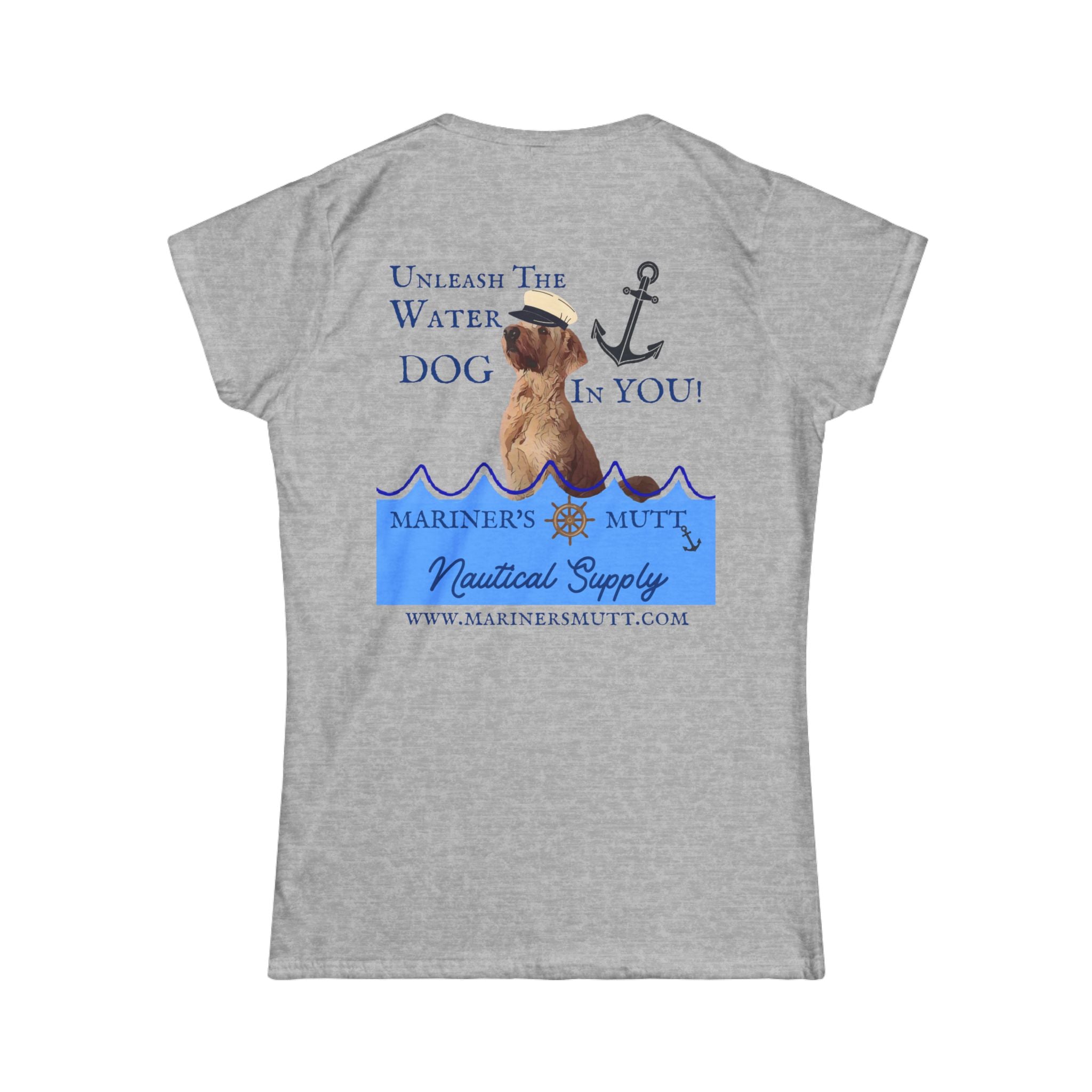 Nautical Dog Lover Tee - Unleash the Water Dog In You! Cute Pet Shirt, Gifts for Dog Owners, Beach or Marine Apparel, Summer Outfit