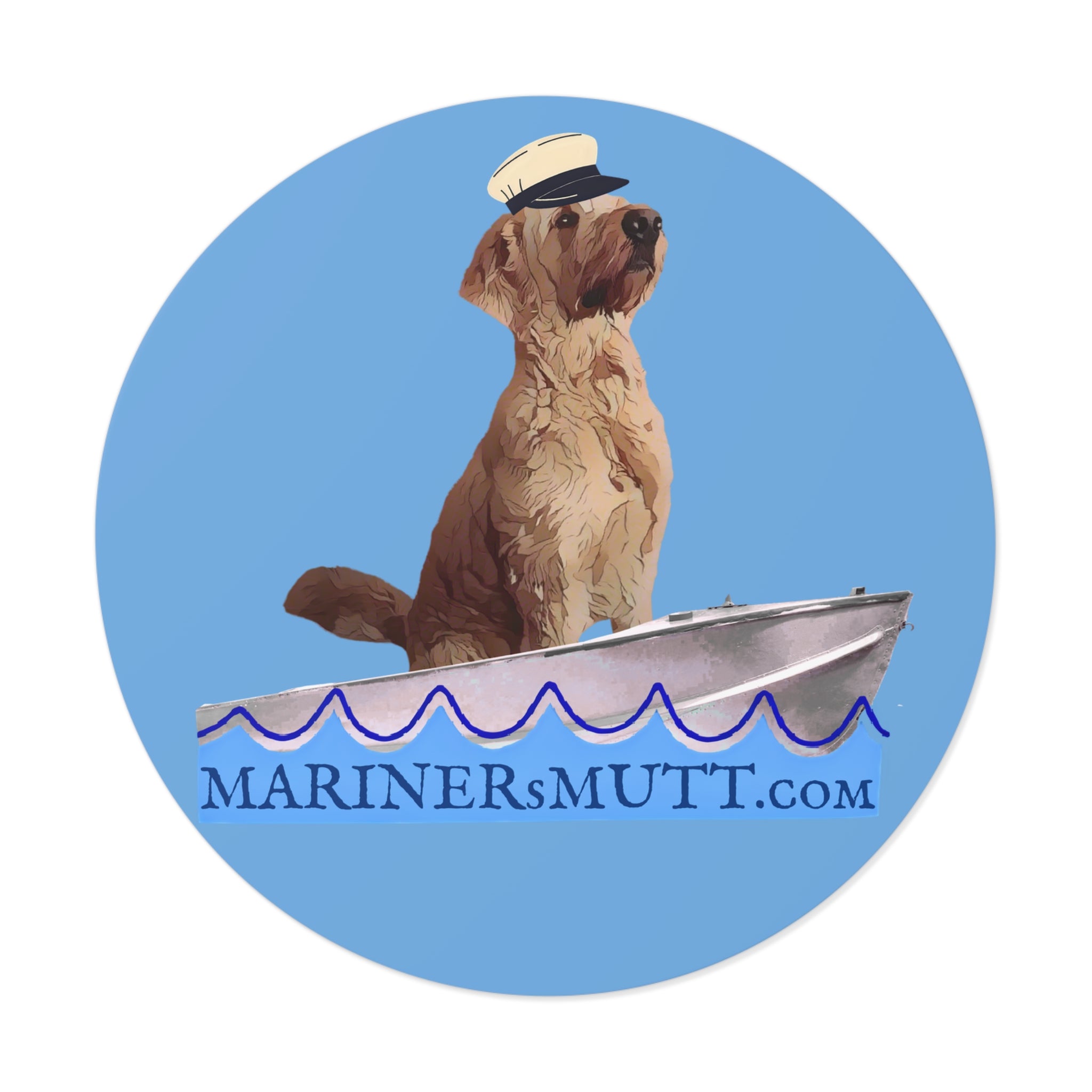 Nautical Dog Vinyl Stickers, Fun Pet Decor, Dog Lover Gift, Outdoorsy Accessories, Boat Themed Stickers, Mariner's Mutt