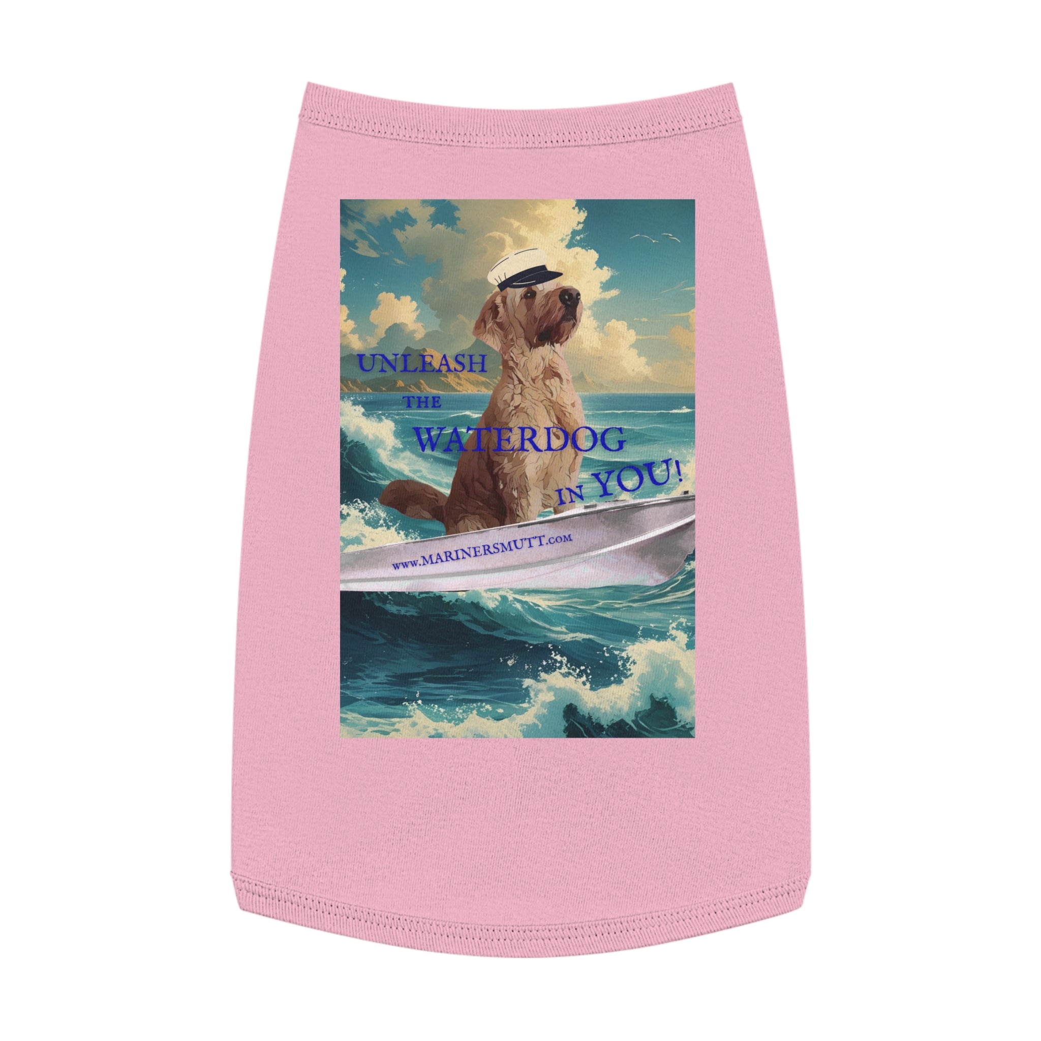 WATERDOG Pet Tank Top, Summer Dog Outfit, Cute Dog Apparel, Beach Pet Clothing, Fun Pet Gift, Outdoor Adventure Wear