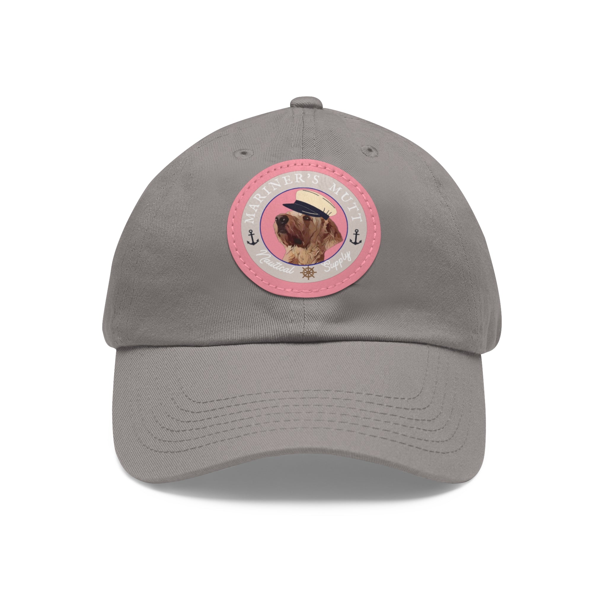 Mariner's Mutt Logo Dad Hat with Leather Patch (Round)