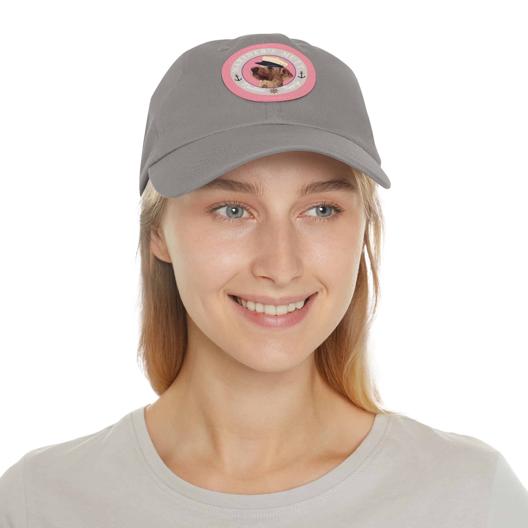 Mariner's Mutt Logo Dad Hat with Leather Patch (Round)