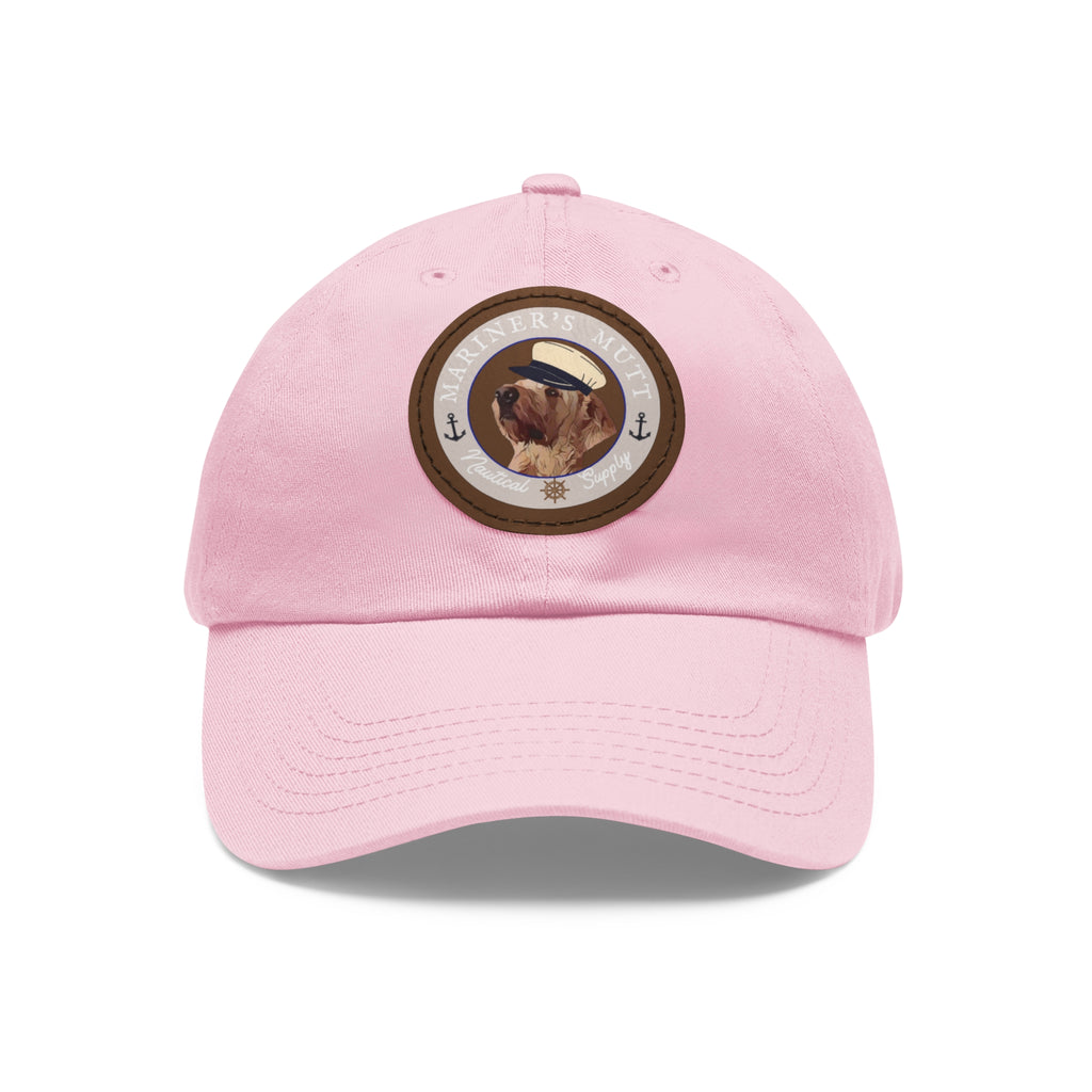 Mariner's Mutt Logo Dad Hat with Leather Patch (Round)