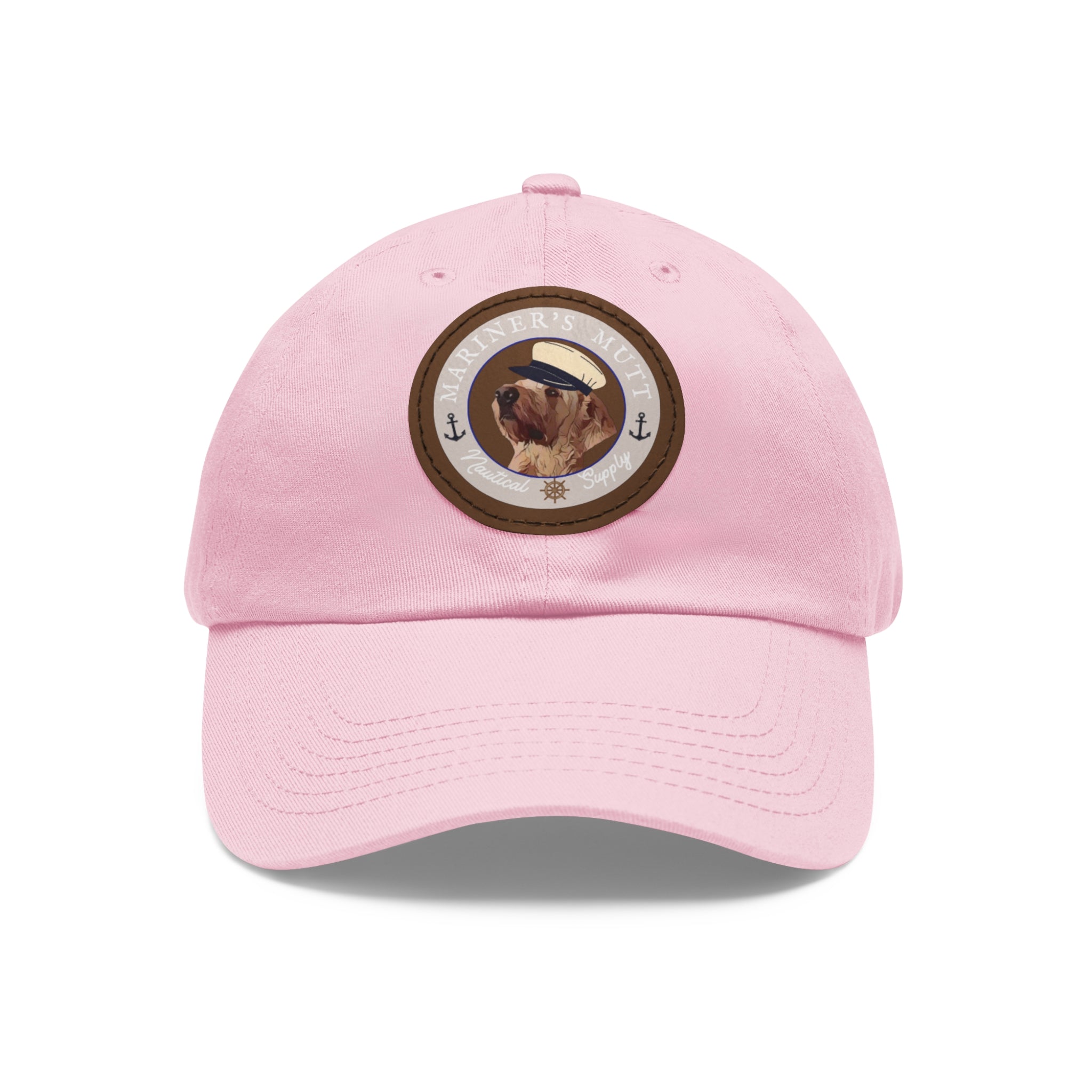 Mariner's Mutt Logo Dad Hat with Leather Patch (Round)