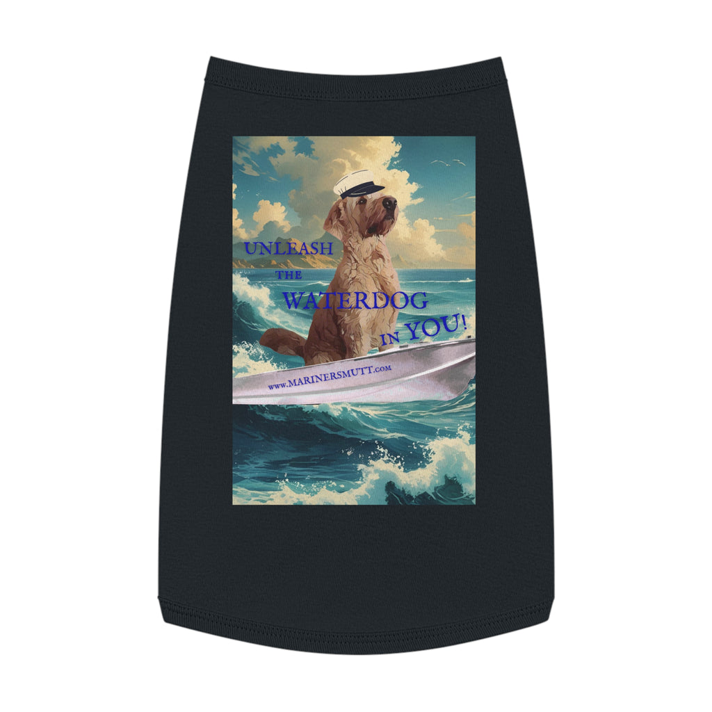 WATERDOG Pet Tank Top, Summer Dog Outfit, Cute Dog Apparel, Beach Pet Clothing, Fun Pet Gift, Outdoor Adventure Wear