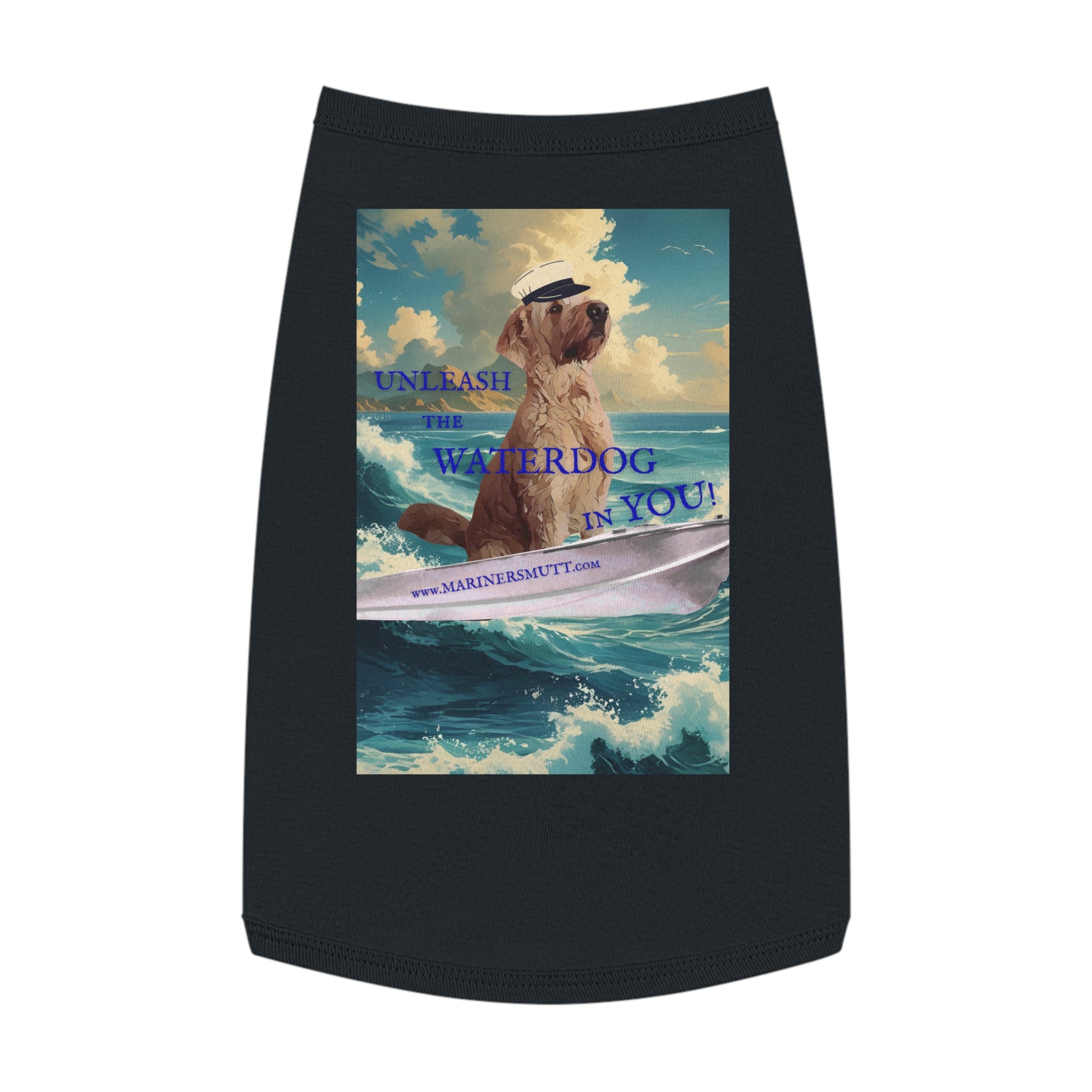 WATERDOG Pet Tank Top, Summer Dog Outfit, Cute Dog Apparel, Beach Pet Clothing, Fun Pet Gift, Outdoor Adventure Wear