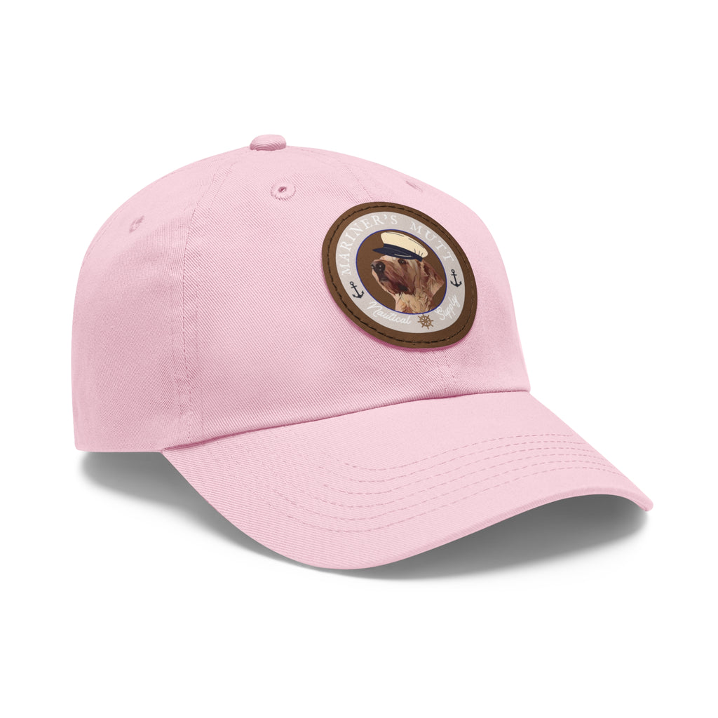 Mariner's Mutt Logo Dad Hat with Leather Patch (Round)