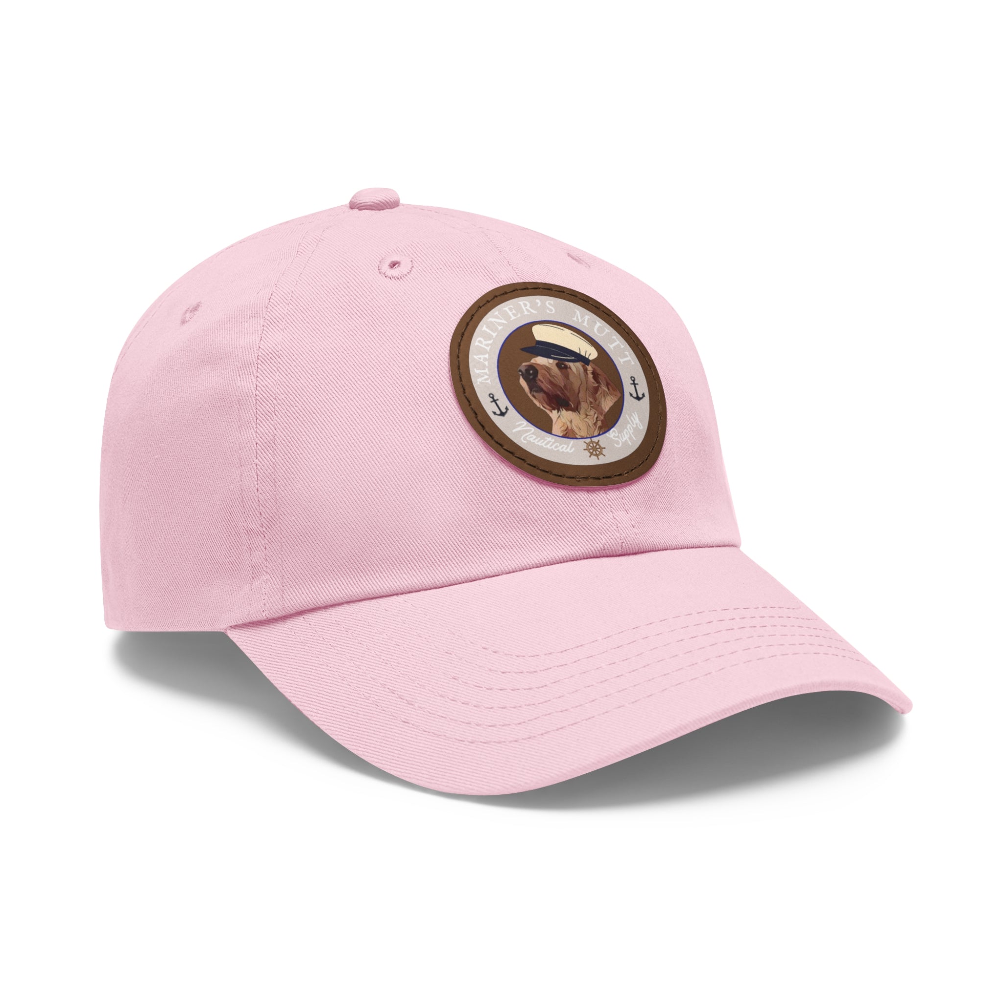 Mariner's Mutt Logo Dad Hat with Leather Patch (Round)