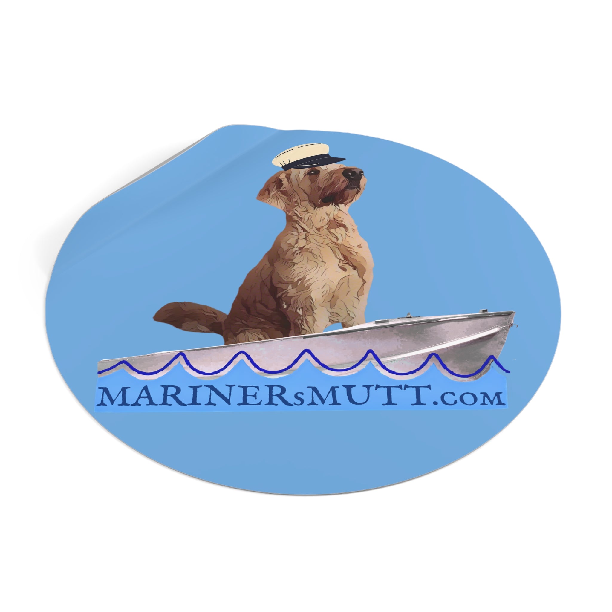Nautical Dog Vinyl Stickers, Fun Pet Decor, Dog Lover Gift, Outdoorsy Accessories, Boat Themed Stickers, Mariner's Mutt
