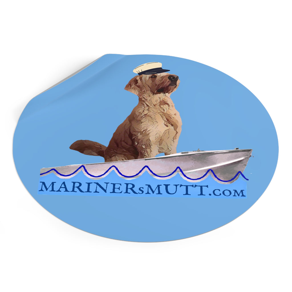 Nautical Dog Vinyl Stickers, Fun Pet Decor, Dog Lover Gift, Outdoorsy Accessories, Boat Themed Stickers, Mariner's Mutt