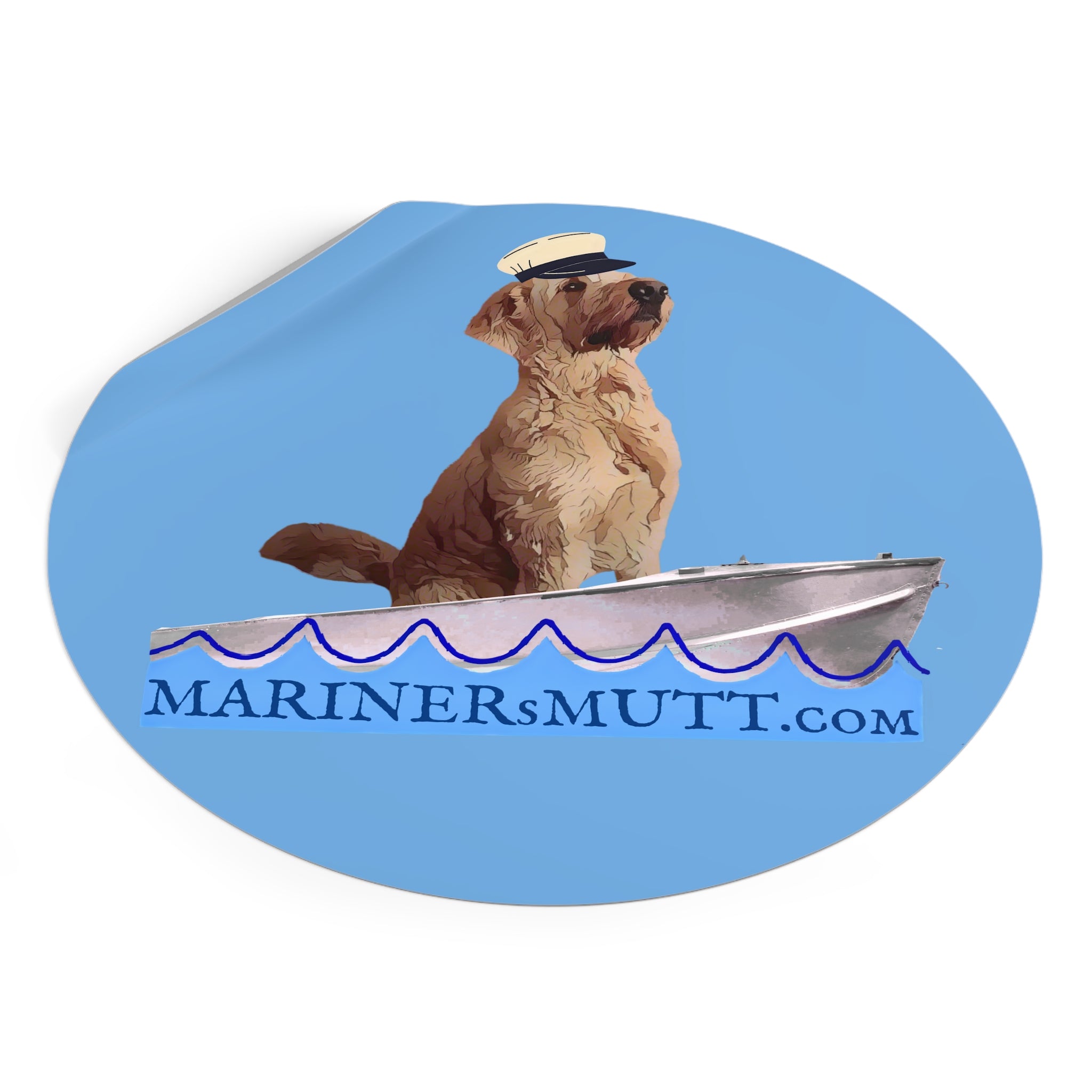 Nautical Dog Vinyl Stickers, Fun Pet Decor, Dog Lover Gift, Outdoorsy Accessories, Boat Themed Stickers, Mariner's Mutt