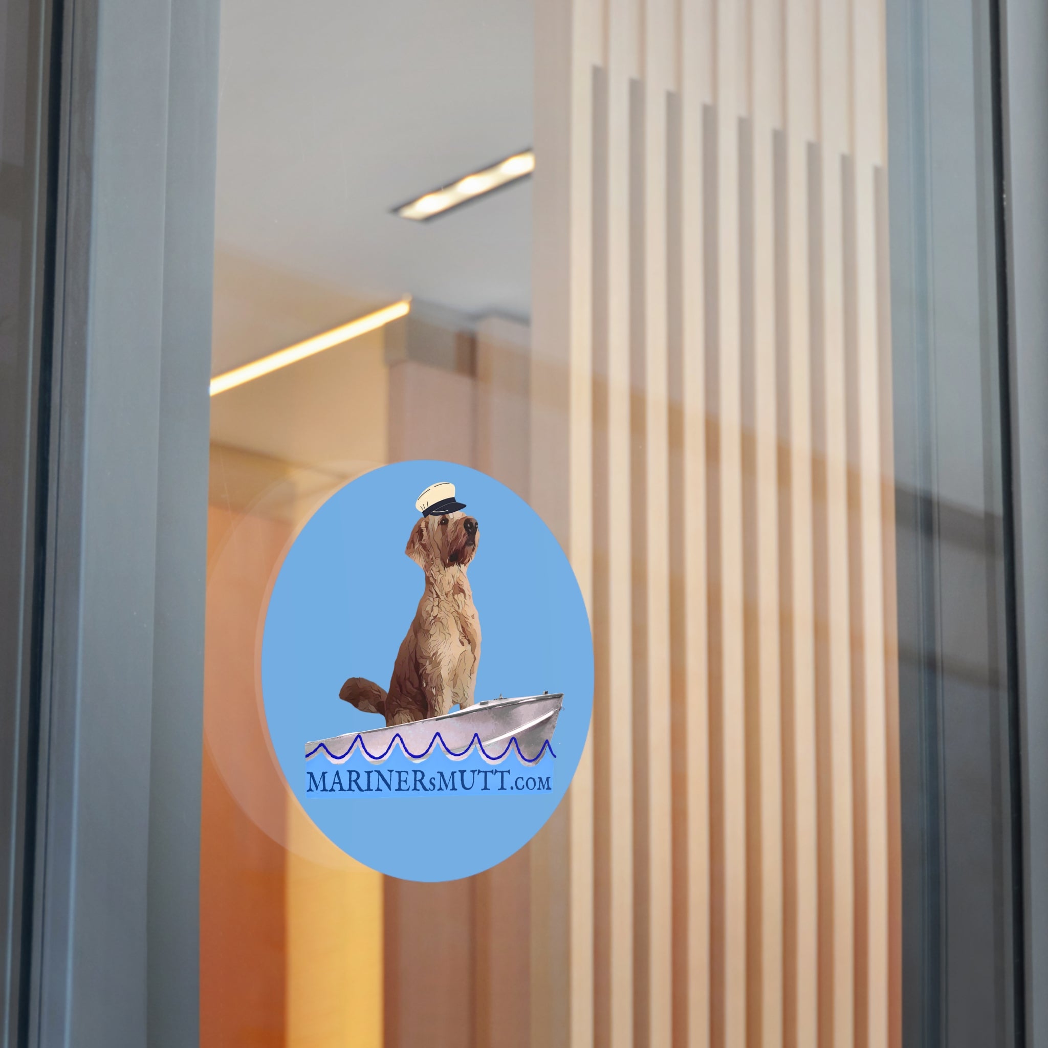 Nautical Dog Vinyl Stickers, Fun Pet Decor, Dog Lover Gift, Outdoorsy Accessories, Boat Themed Stickers, Mariner's Mutt