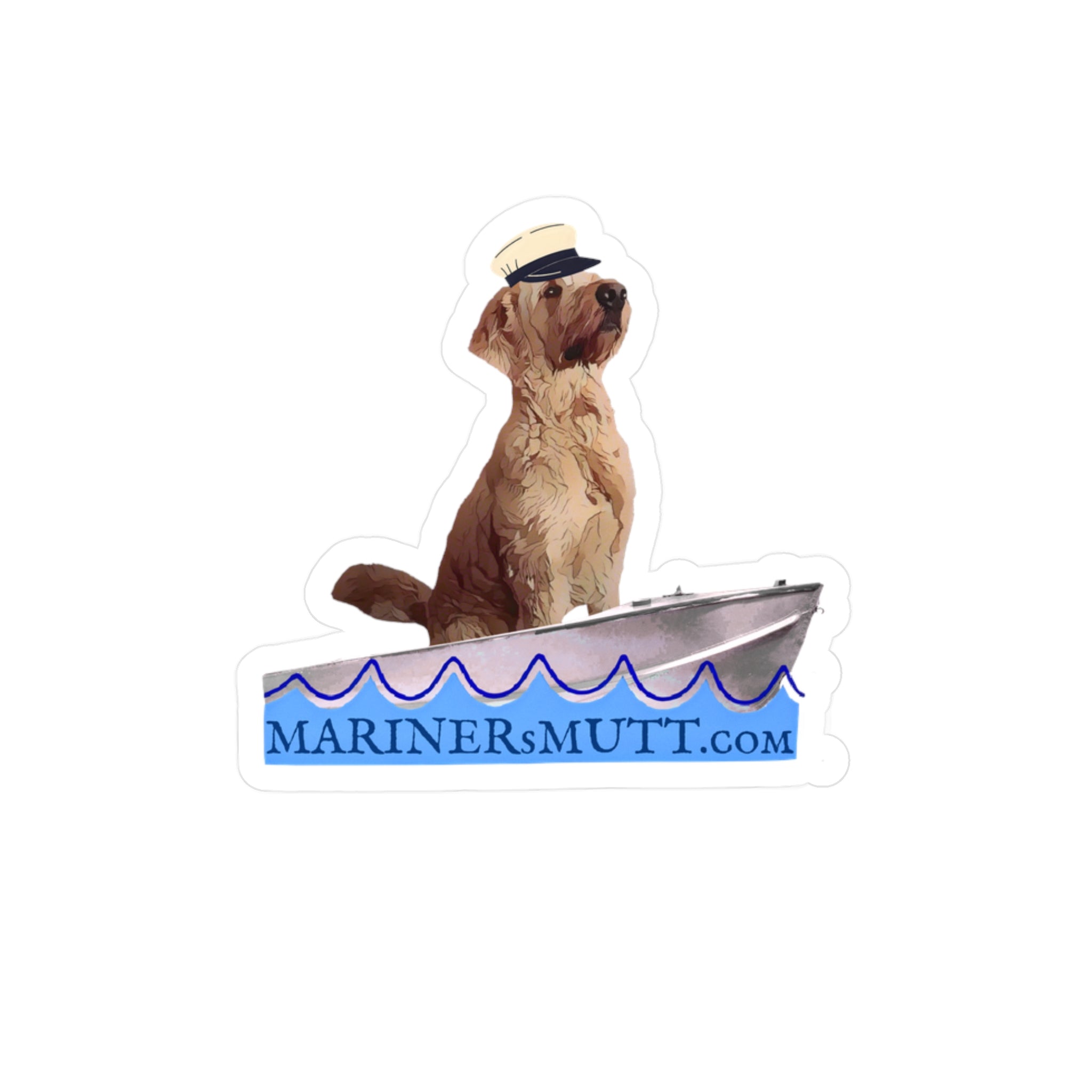 Dog Lover Vinyl Decals, Sticker for Pet Owners, Marine Theme Decor, Customizable Car Stickers, Nautical Dog Stickers