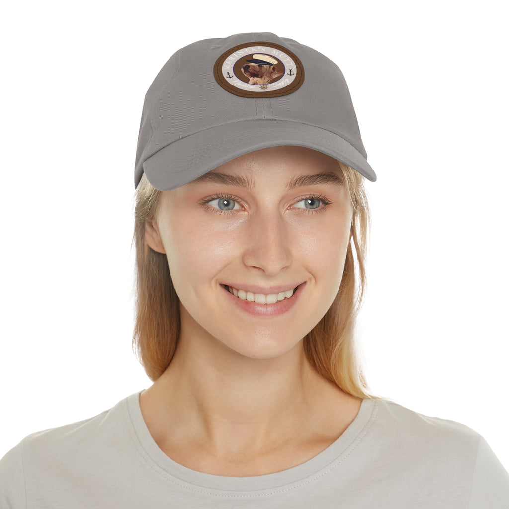 Mariner's Mutt Logo Dad Hat with Leather Patch (Round)
